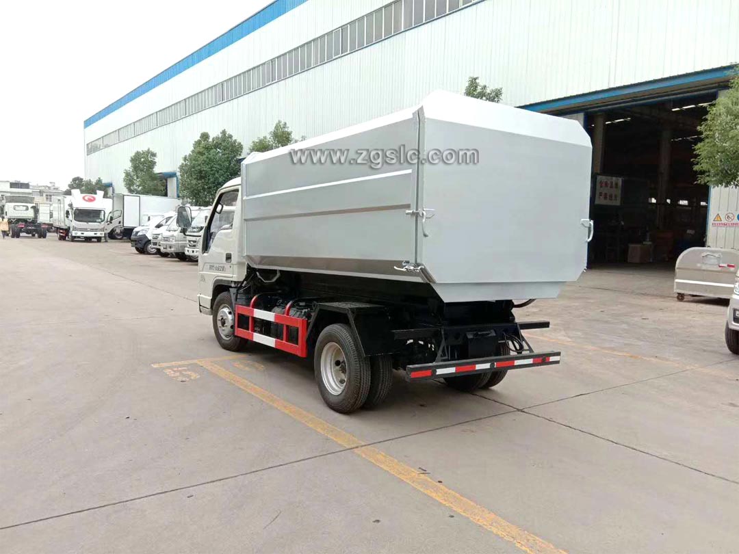 福田3方掛桶垃圾車(chē)_掛桶垃圾車(chē)廠家直銷(xiāo)