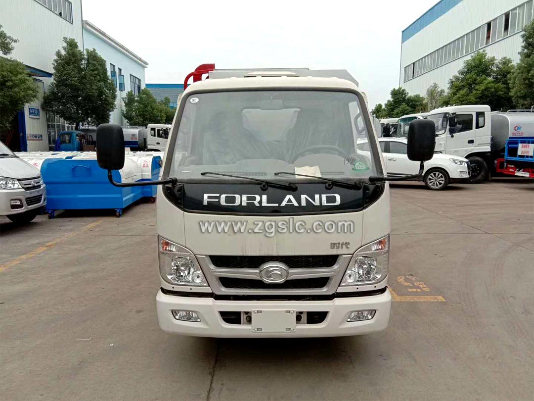 福田3方掛桶垃圾車(chē)_小型掛桶垃圾車(chē)能做幾方?
